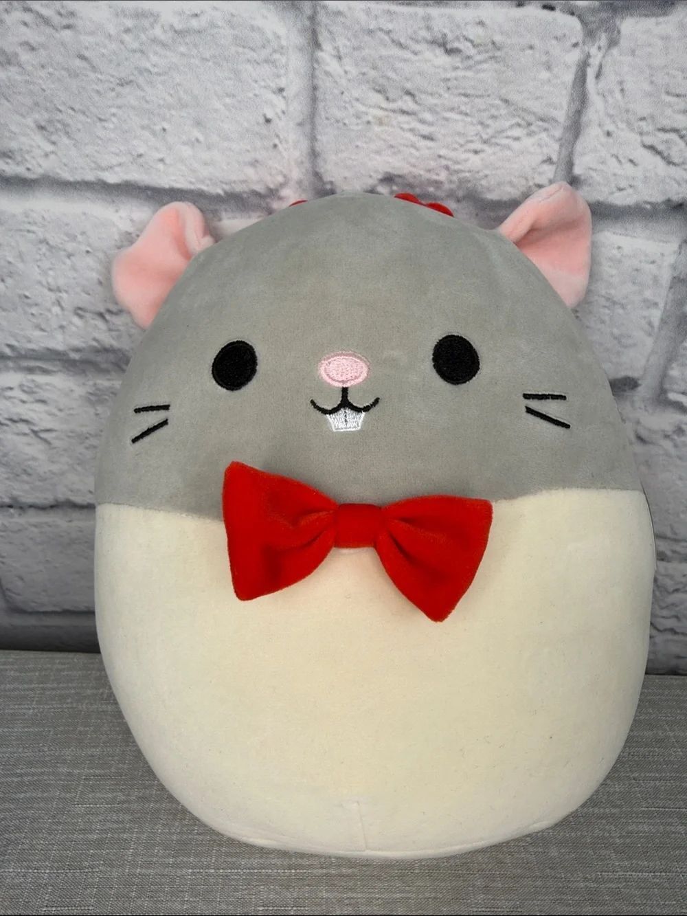 Squishmallow Rusty Gray & Pink Mouse - Valentines Day Rare